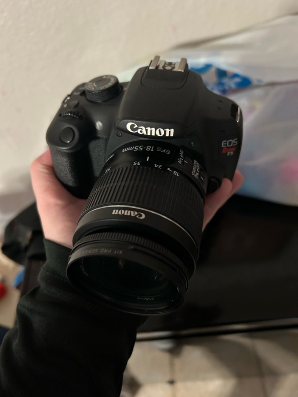 Canon EOS Rebel T5 DSLR in Black with 18-55mm Zoom Lens